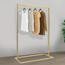 Modern Garment Clothes Rack Dress Hanging Display Stand Metal Clothing Hanger Gold 47*59in
