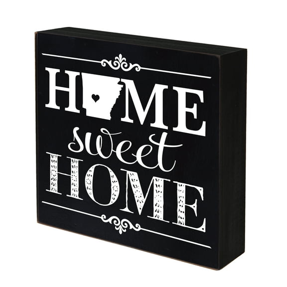 LifeSong Milestones 6x6 Shadow Box Black- Arkansas (Home Sweet Home)