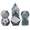 Silver Iridescent Crackle, variant on 7PCS Silver Red Splatter Crackle Metal DND Dice Set Polyhedral RPG Dice for Dark Fantasy Tabletop Games