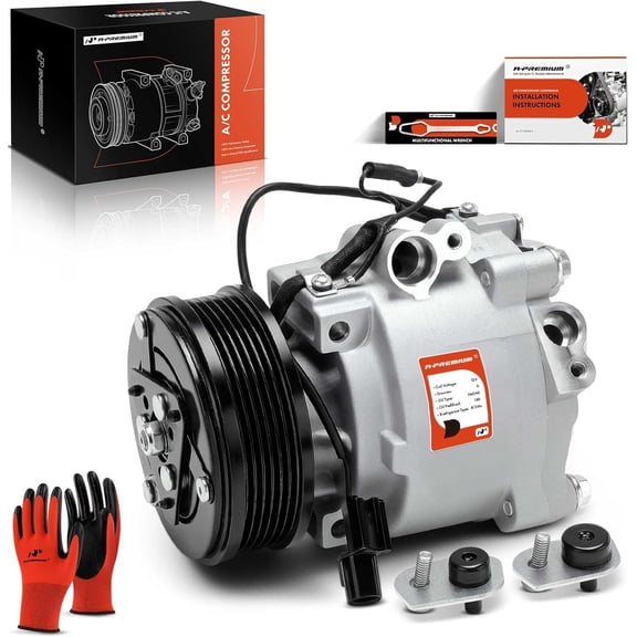 A-Premium Air Conditioner AC Compressor with Clutch Compatible with Mitsubishi Outlander 3.0L 2008-2017, Lancer 2.0L 2011-2015, with QS90 Compressor