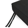 thumbnail image 4 of Jordan Manufacturing 47" x 17" Canvas Black Solid Rectangular Outdoor Settee Swing Bench Cushion with Ties and Welt, 4 of 8