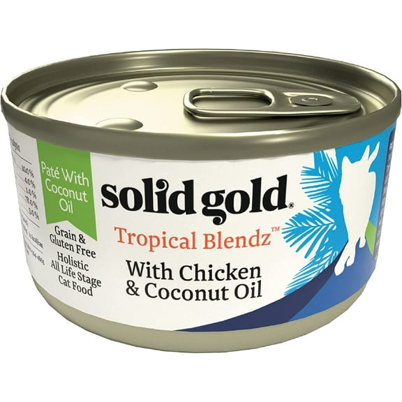 Solid Gold Tropical Blendz Wet Canned Cat Food, Chicken & Olive Oil, 3oz