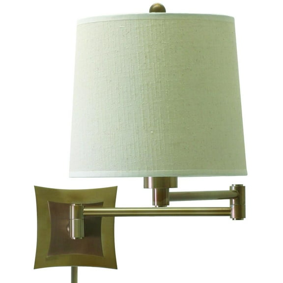 House of Troy Wall Swing Arm Lamp in Antique Brass