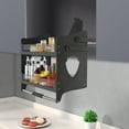 thumbnail image 4 of 2-Tire Pull Down Shelf Upper Kitchen Wall Cabinet Storage Organizer 24in Cabinet, 4 of 23