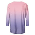 thumbnail image 5 of Scyoekwg 3/4 Length Sleeve Womens Tops Eyelet Shirts Dressy Casual Round Neck Three Quarter Sleeve Blouses (Pink,XL), 5 of 5