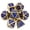 Gold Navy Blue, variant on DND Metal Dice Set, 7-Piece Polyhedral RPG Dice Set for Dungeons and Dragons, Pathfinder, Heavy Duty Solid Zinc Alloy Dice with Enamel Finish, Multiple Colors Available