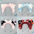 thumbnail image 6 of FENOHREFE Kitten Headbands Cosplay Bows Wing Cats Ear Hairbands Headwear Makeup Washing Face Hairbands Birthday Party, 6 of 7
