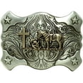 thumbnail image 1 of Moranse Religion Cross Cowboy Kneeling Prayer And Horse Design Belt Buckles, 1 of 5