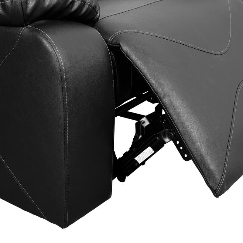 MAYEERTY Reclining Loveseat, 2-Seat Breathable Leather Recliner with Storage & Cup Holders for Living Room, Black