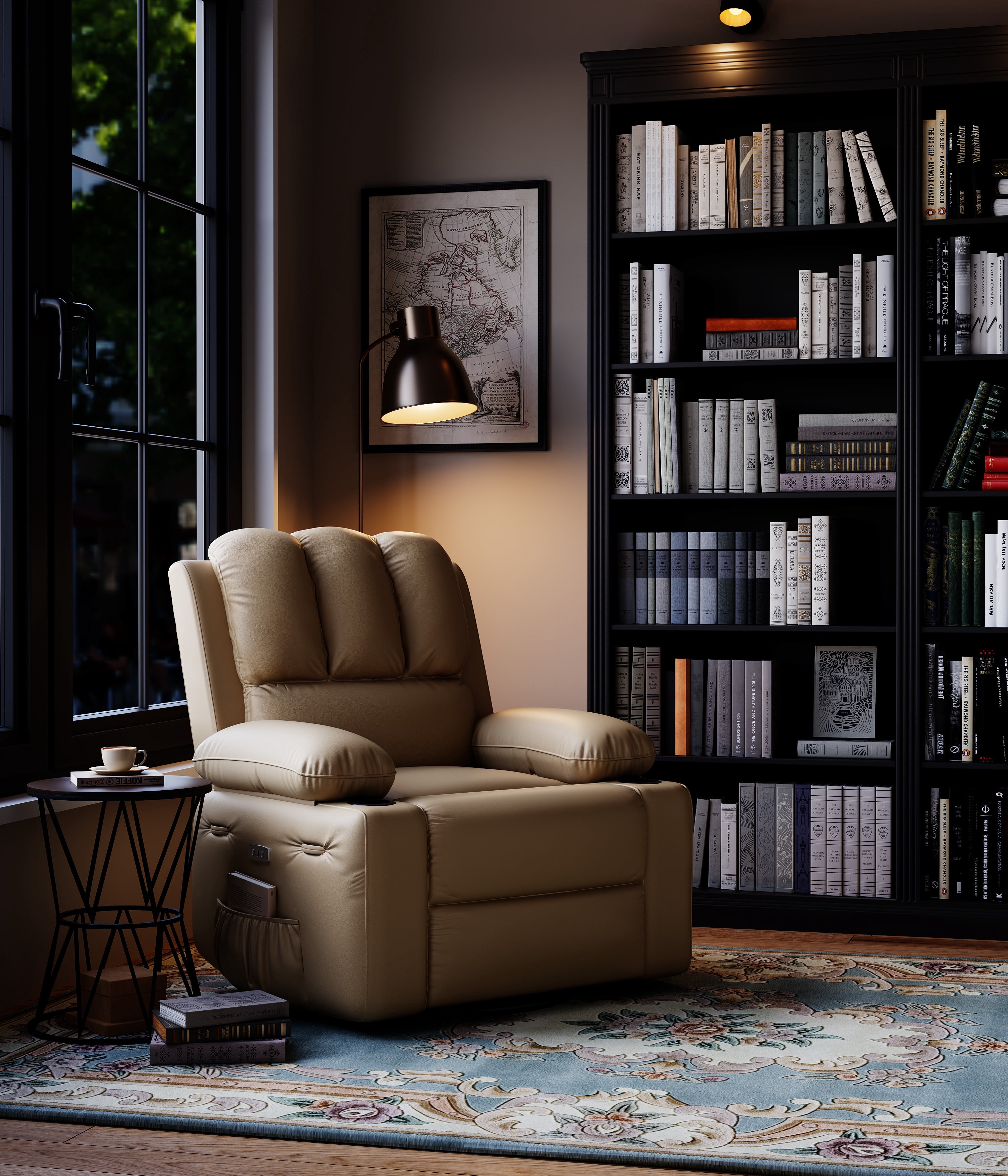 Oversized Electric Recliner Chair with Heat and Massage,360°Swivel Rocking Chair for Living Room,Nursery,or Home Theater,Ergonomic Power Reclining Sofa with Cup Holders,USB Port