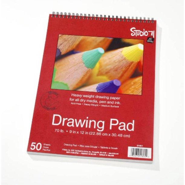 studio 71 drawing pad top spiral bound 70 pound medium surface