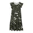 thumbnail image 7 of Babcutegg Summer Clearance Kids Short Shirt Dresses for Little Girls Skirts New Printed Round Neck Dress Dark Gray Size 8 Years, 7 of 7