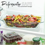 Simax Clear Glass Roaster Dish: Large Rectangular Roaster Pan For Baking And Cooking - Oven and Dishwasher Safe Cookware - 2.5 Quart Oven Casserole Pan
