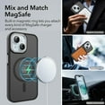 thumbnail image 2 of ELEHOLD for iPhone 15 Matte Magnetic Case,Translucent Clear Cover Compatible with Mag Safe, Military Grade Drop Protection Shockproof Back Phone Cover for iPhone 15,Black, 2 of 7