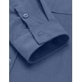 thumbnail image 4 of COOFANDY Men's Button Down Waffle Shirt Jacket Casual Long Sleeve Shacket Lightweight Overshirts with Flap Pockets, 4 of 7