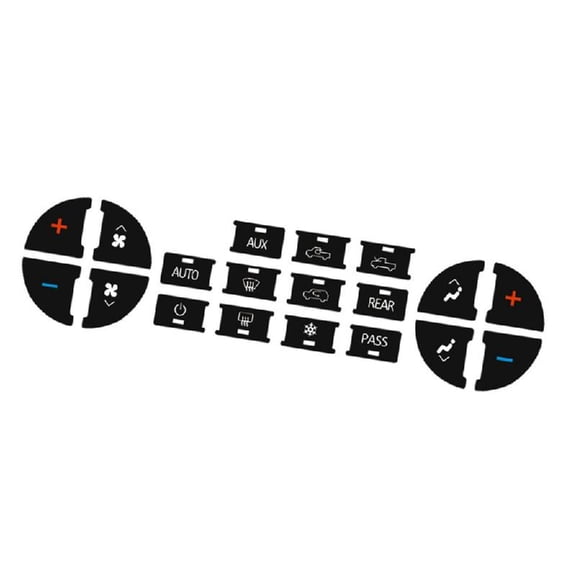 Car Button Repair Stickers Automotive Interior Button Decals Stickers Replacement Trim Car Radio Stickers
