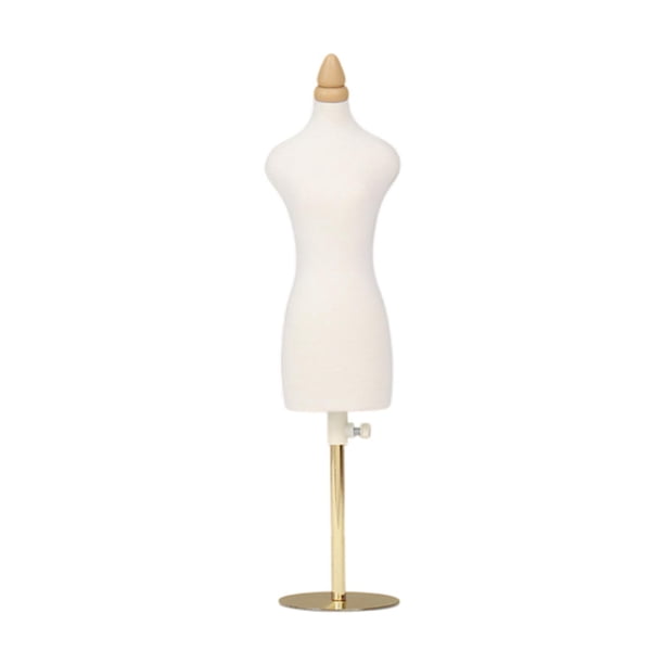 Mini forma de vestido, herramienta de diseño de moda, cuerpo femenino, pequeño vestido, exhibición de Torso, maniquí de costura, forma de sastre para M y oro
