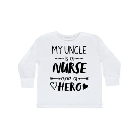 

Inktastic My Uncle is a Nurse and a Hero Gift Toddler Boy or Toddler Girl Long Sleeve T-Shirt