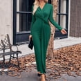 thumbnail image 4 of Kaemgyyd Cocktail Dresses for Women Elegant Bodycon Belted Maxi Dresses Long Sleeved V Neck Wear to Work Dress Fall, 4 of 7