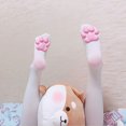 thumbnail image 4 of Calcetín de Almohadilla de Pata de Gato Calcetines Altos de Muslo Kawaii de Novedad para Niña con Almohadillas de Gato en los Pies FLhrweasw Para estrenar, 4 of 8