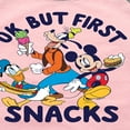 thumbnail image 3 of Mickey & Friends - Ok, But First Snacks - Toddler And Youth Girls Raglan Graphic T-Shirt, 3 of 5