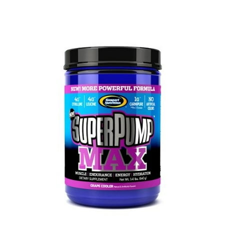 Gaspari Nutrition Superpump Max Pre Workout Powder, Grape Cooler, 40 (Best Lower Chest Workout For Mass)