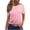 #131-Pink, variant on Craaazy Women's Casual Fitted Crew Neck Short Sleeve T-Shirt with Trendy Print and Breathable Fabric for Work, Beach, and Casual Outings Gifts