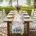 thumbnail image 4 of Table Runners 36 Inches Long Dress Scarves, Easter Farmhouse Kitchen Table Runner, Short Coffee Tablerunners, Green Pink Plaid Blue Truck Eggs Bunny Pastoral 13x36 Inch, 4 of 9