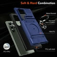 thumbnail image 3 of Decase Heavy Duty Shockproof for Samsung Galaxy S25 Ultra Case,Compatible with Magnetic Car Mount, with Metal Ring Stand+Card Holder, Military Grade Protection,TPU & PC Hybrid Rugged Case,Blue, 3 of 7