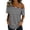 Dark Gray, variant on Off The Shoulder Tops for Women Trendy Fall Summer Short Sleeve Sexy Cold Shoulder Slip Shirts Dressy Casual Blouses Light pink L