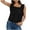Black, variant on tarylea Fashion Lace Women's Summer Peplum Tops Square Neck Crop Top Sleeveless Blouses