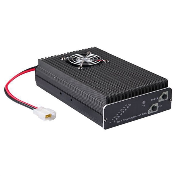 Amplificador de Radio CB CB-27 PA150W con Potencia de Salida de 120-160 W y Alcance de 3 A 5 Km, Banda SSB, Color Negro.
