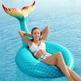 thumbnail image 1 of Piscina hinchable Jasonwell con forma de cola de sirena gigante, color verde, 1 of 8