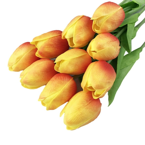 Artificial Tulip Fake Holland Mini Tulip Real Touch Flowers for Wedding Decor DIY Home Party 1 Bouquet Artificial Tulip Home Garden Wedding Flower Arrangement Desktop Decor