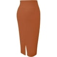 thumbnail image 2 of Women's Office Work Pencil Skirt Stretch High Waist Below Knee Bodycon for Business Casual, 2 of 18