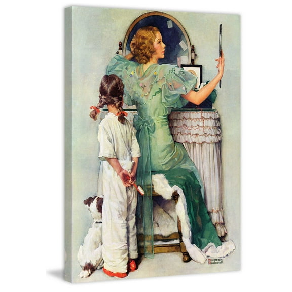 "Going Out" by Norman Rockwell Painting Print on Canvas