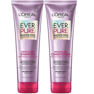 L,Oreal Paris Moisture Shampoo And Conditioner, Rosemary, Sulfate Free, Everpure 1 Kit