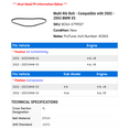 thumbnail image 2 of Multi Rib Belt - Compatible with 2002 - 2003 BMW X5, 2 of 2