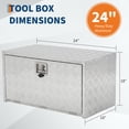 thumbnail image 4 of EDTara Lockable Aluminum Toolbox Chest, Heavy Duty Diamond Plate Storage Organizer With Keys for Trucks, Rvs, and Trailers, 4 of 6