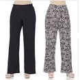 thumbnail image 3 of IMAN Luxury Resort Palazzo Ikat Print and Solid Pant Duo ~ 2X (Average), 3 of 6