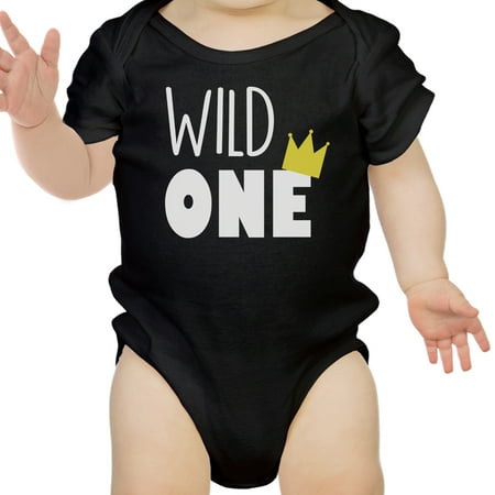 

Wild One Black Baby Bodysuit Baby Mommy and Daddy Matching Clothes