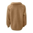 thumbnail image 4 of Womens Winter Long Sleeve Button Sherpa Jacket Coat Pockets Warm Fleece, 4 of 8