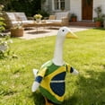 thumbnail image 3 of 23in Independence Day Goose Clothing Outfit, Red White Blue Flag Style National Flag Ball Clothing Costume Porch Goose Statue for Outdoor Yard Garden Courtyard Holiday Decoration, 3 of 5
