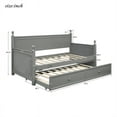 thumbnail image 6 of CRO Decor Twin Size Wood Daybed with Twin Size Trundle (Gray), 6 of 13