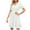 White, variant on Timegard Womens Summer Dresses V Neck Puff Short Sleeve Ruffle Loose Lightweight Beach Casual Sundresses