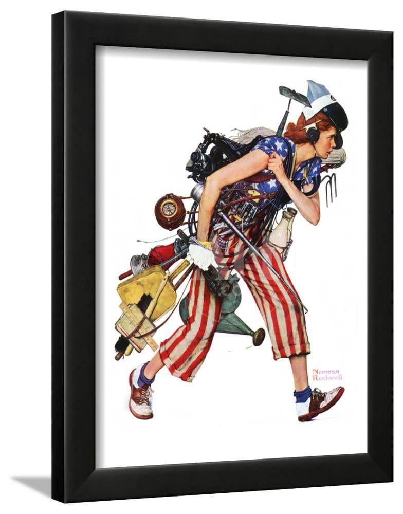 Rosie to the Rescue, September 4,1943, Figurative Framed Art Print Wall ...