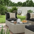 thumbnail image 6 of Amopatio 9 Pieces Patio Conversation Set, Outdoor Sectional PE Rattan Wicker Furniture Seat,BLACK, 6 of 8