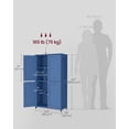 thumbnail image 2 of Freestanding Storage Cabinet with 2 Doors, 31.5" High Floor Cupboard with 2 Adjustable Shelves, Modern Forest Green Storage Unit for Bathroom, Living Room, Kitchen & Entryway, 11.8 x 23.6 x 31.5 Inch, 2 of 6