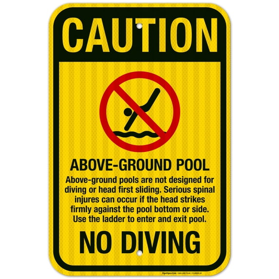 No Diving Sign, Pool Sign,