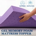 thumbnail image 3 of Gel Swirl Memory Foam Mattress Topper 2 Inch Twin Size, Ventilated Soft Pressure Relieve Pad, Breathable Cooling Topper for Guest Bed and Dorm Room, , Purple, 3 of 6